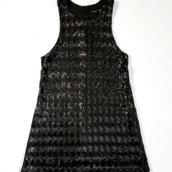 Aritzia Talula Canterbury Matte  Sequin Black Sz M - Picture 1 of 8
